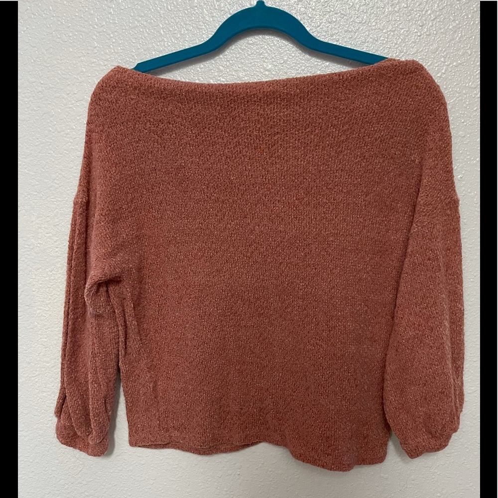 OFF THE SHOULDER SWEATER PINK